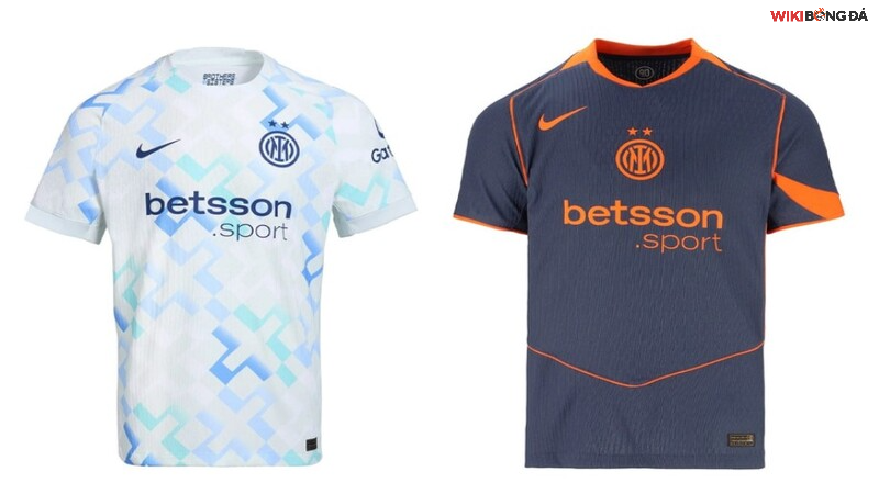 Inter Milan (Nike) 2025/2026 áo thứ 3 (trái), áo sân khách (phải)